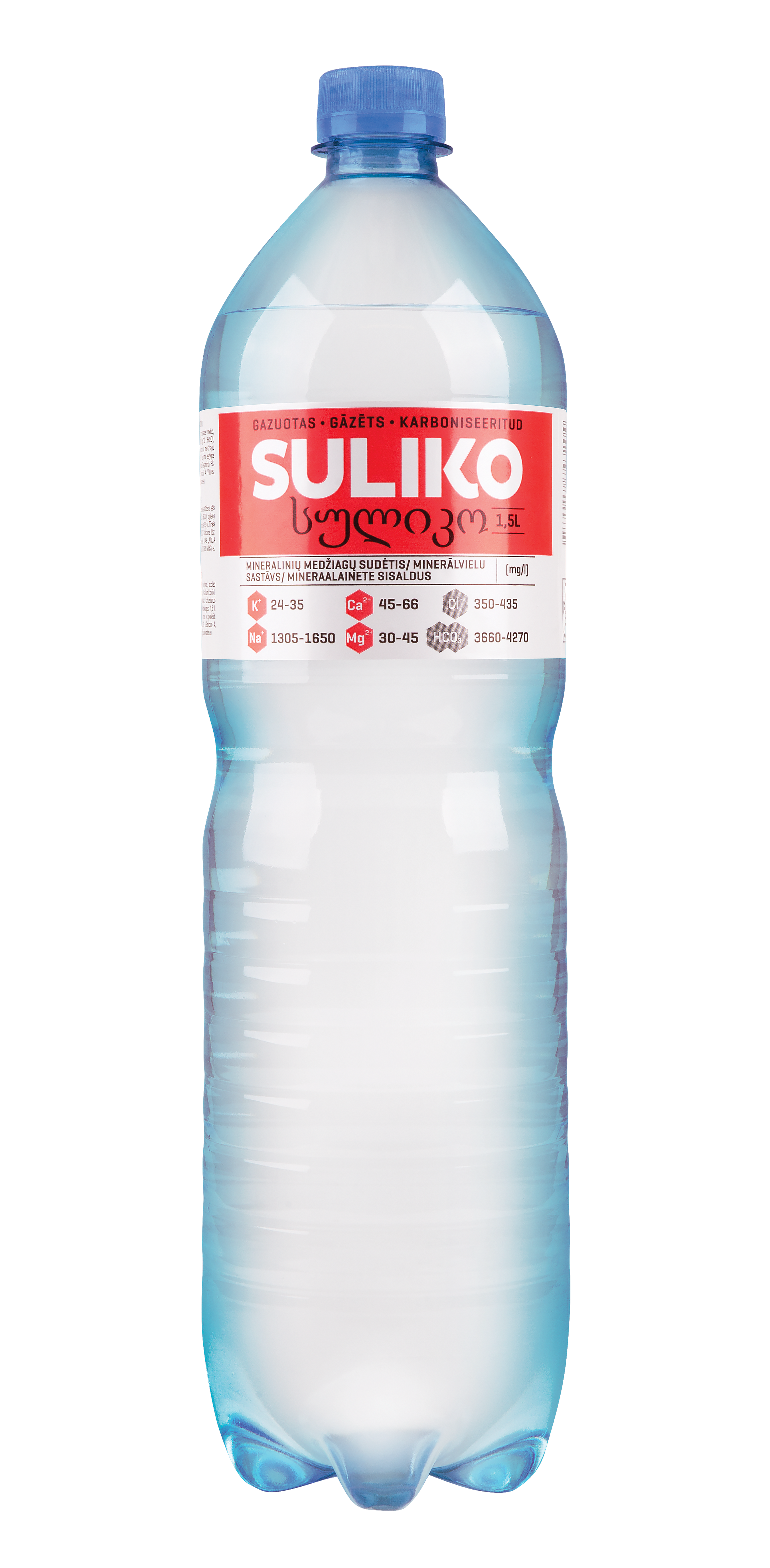 Gazuotas stalo vanduo SULIKO, 1,5 L