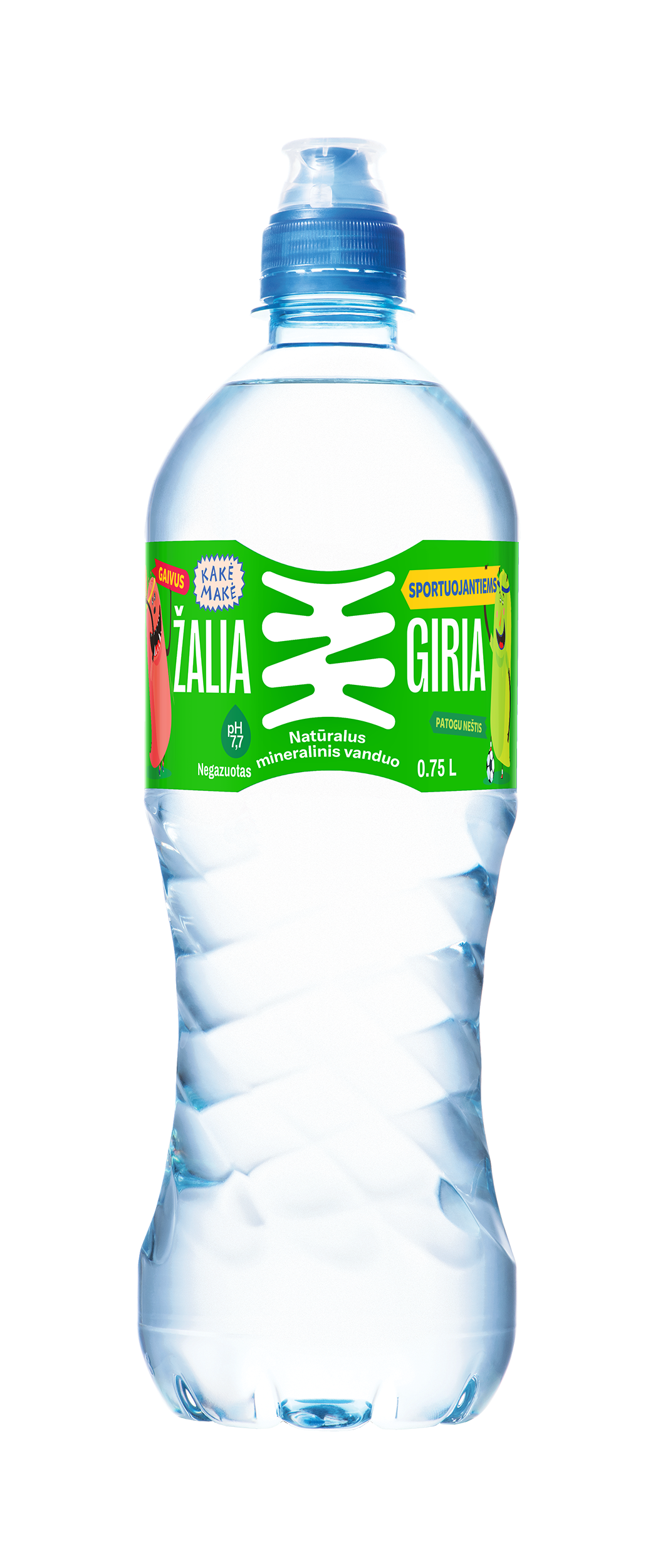 Natūralus mineralinis vanduo ŽALIA GIRIA KAKĖ MAKĖ, 0,75 L