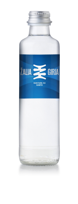 Negazuotas geriamasis vanduo ŽALIA GIRIA, 0,25 L stikle