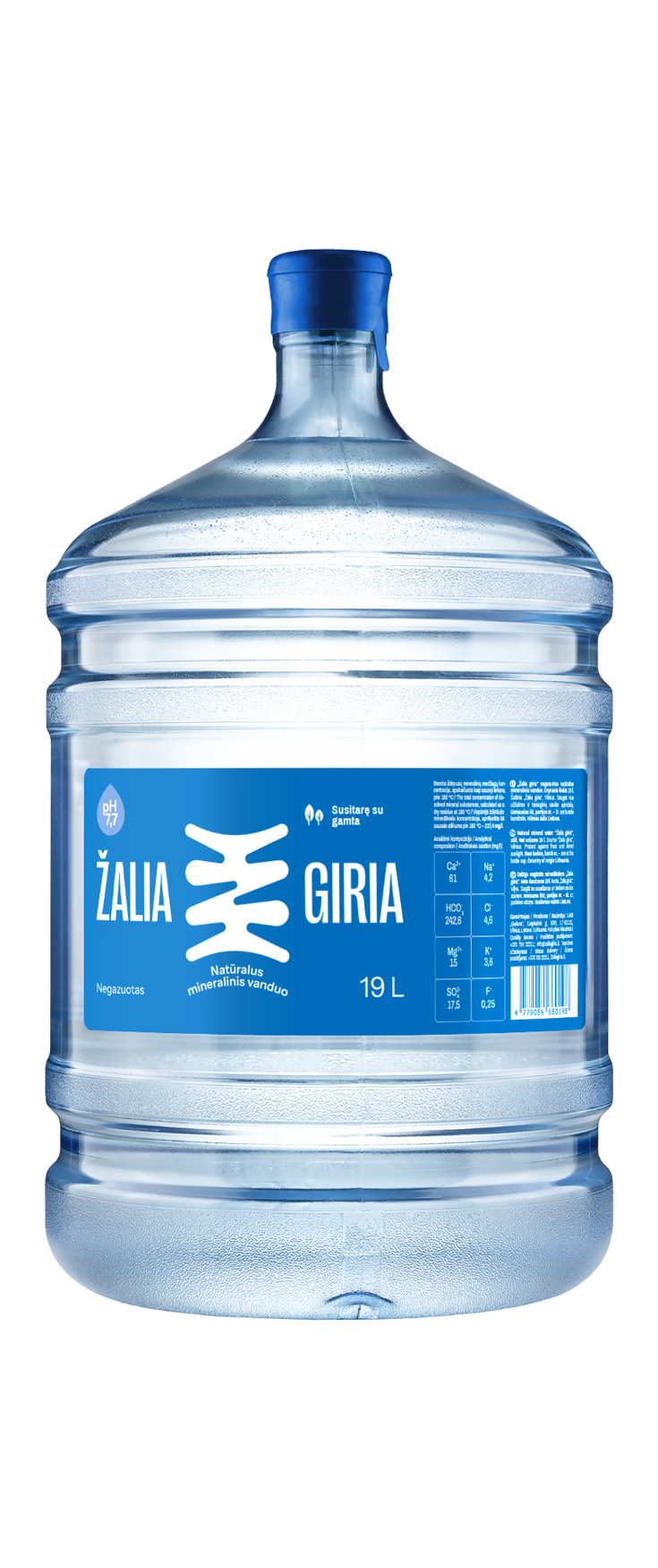 Natūralus mineralinis vanduo ŽALIA GIRIA, 19 L