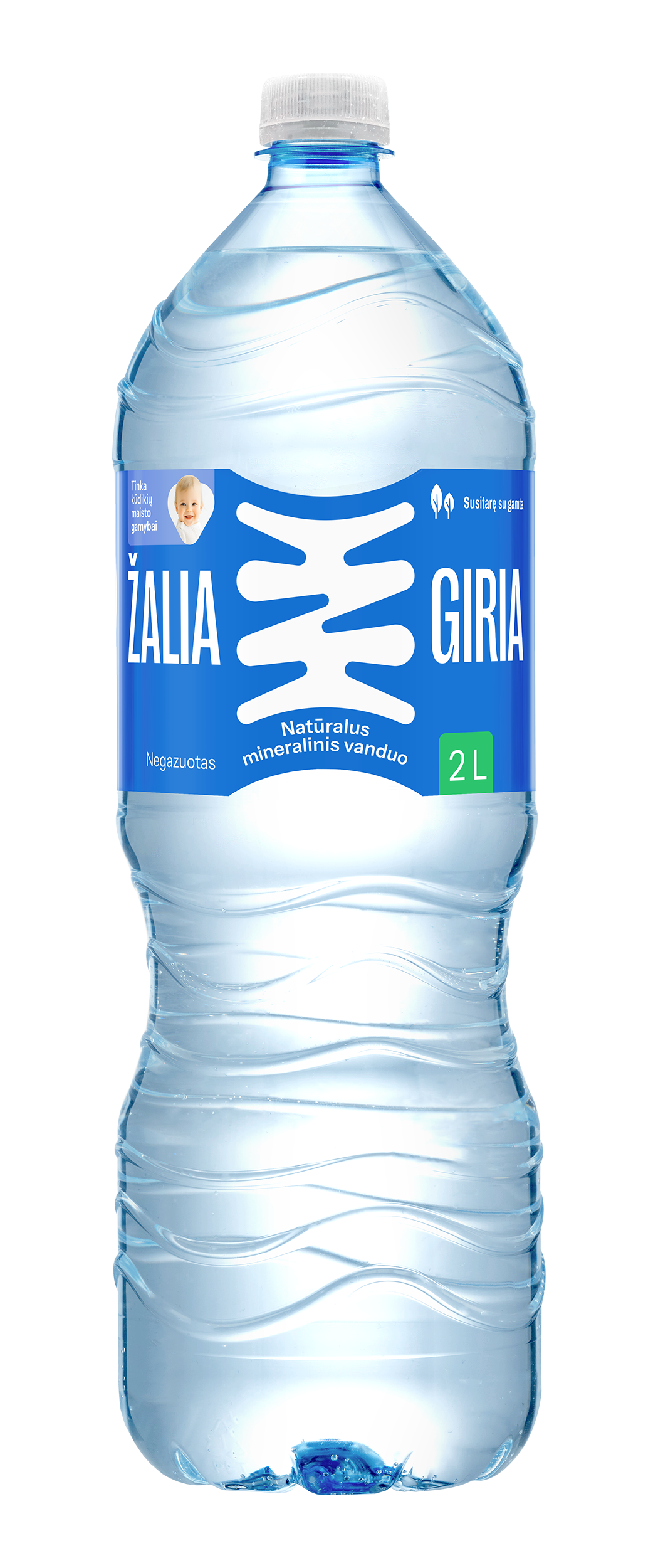 Natūralus mineralinis vanduo ŽALIA GIRIA, negazuotas, 2 L