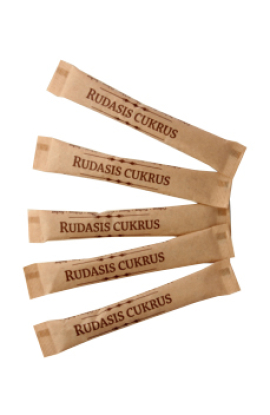 Smulkus rudas cukrus 5g (400 vnt)