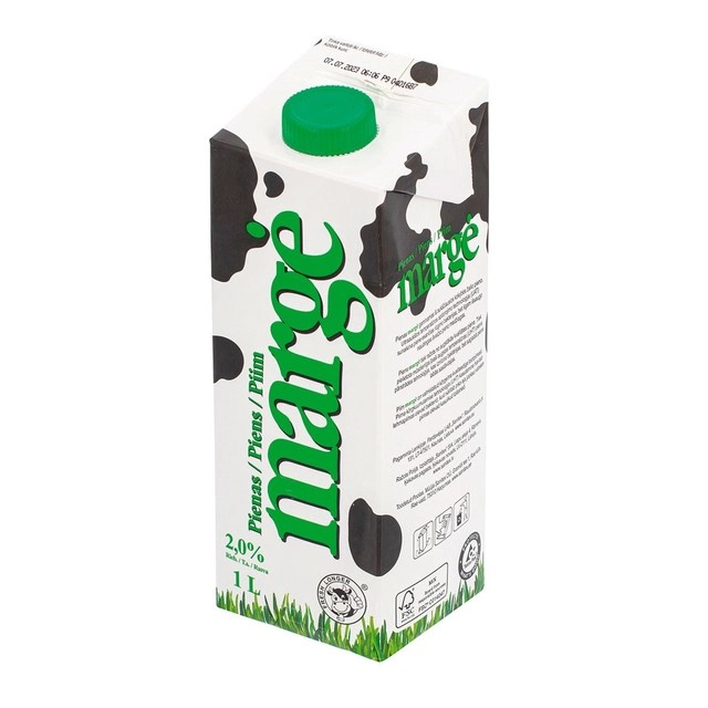 Pienas Margė 2%, 1l