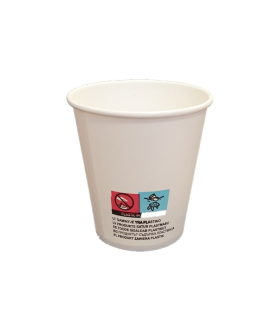 Vienkartiniai popieriniai puodeliai balti 180 ml (100vnt)