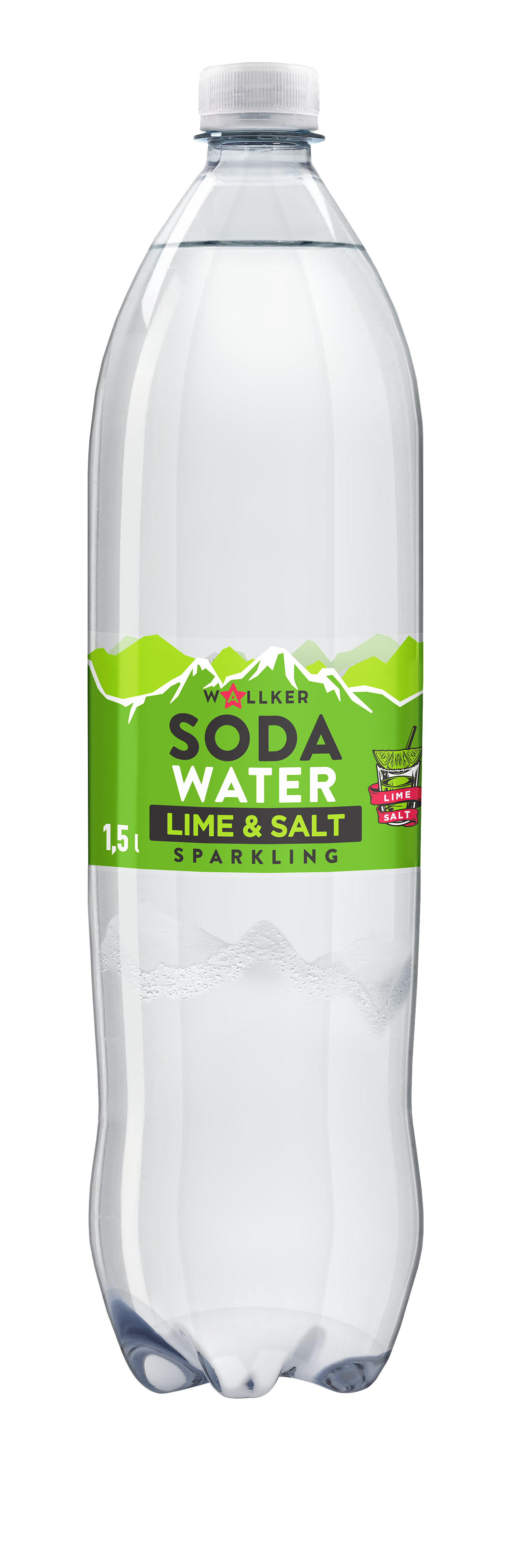WALLKER Soda Lime&Salt 1,5l gazuotas stalo vanduo