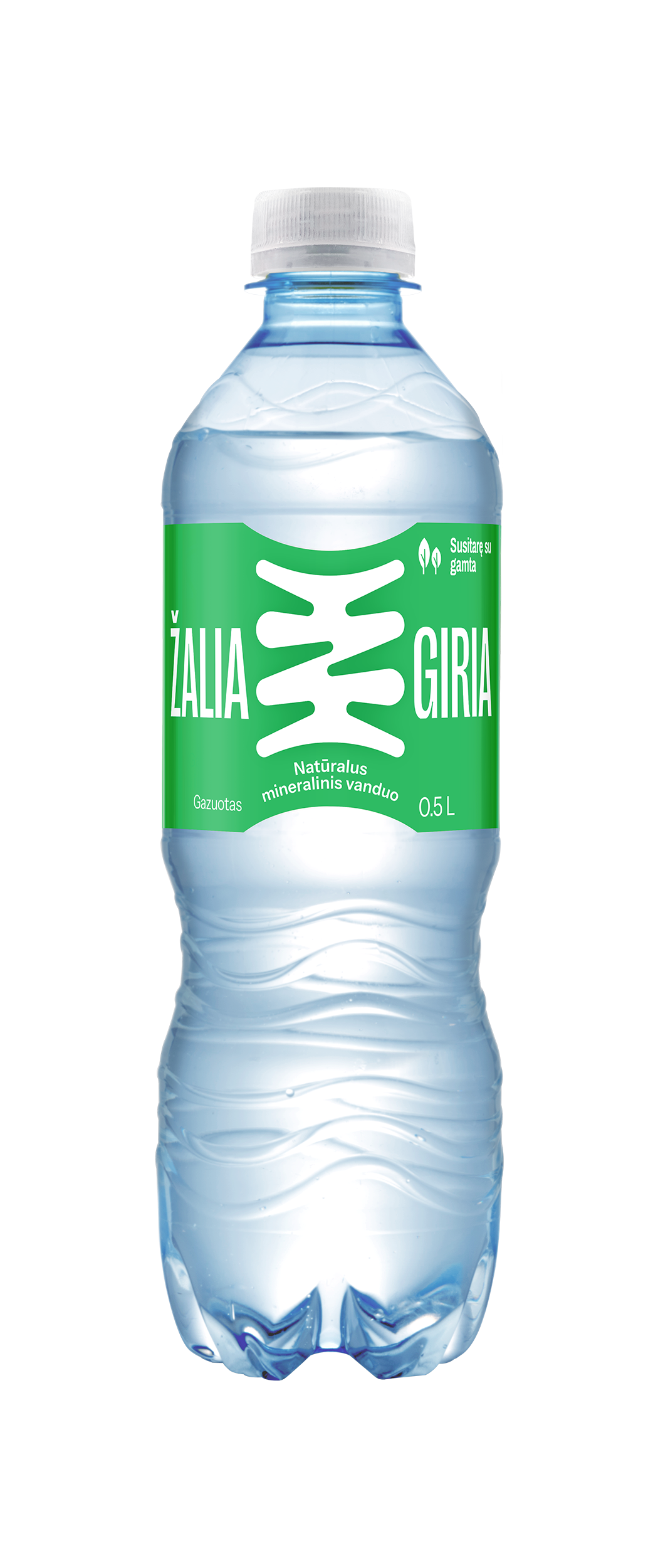 Natūralus mineralinis vanduo ŽALIA GIRIA, gazuotas, 0,5 L
