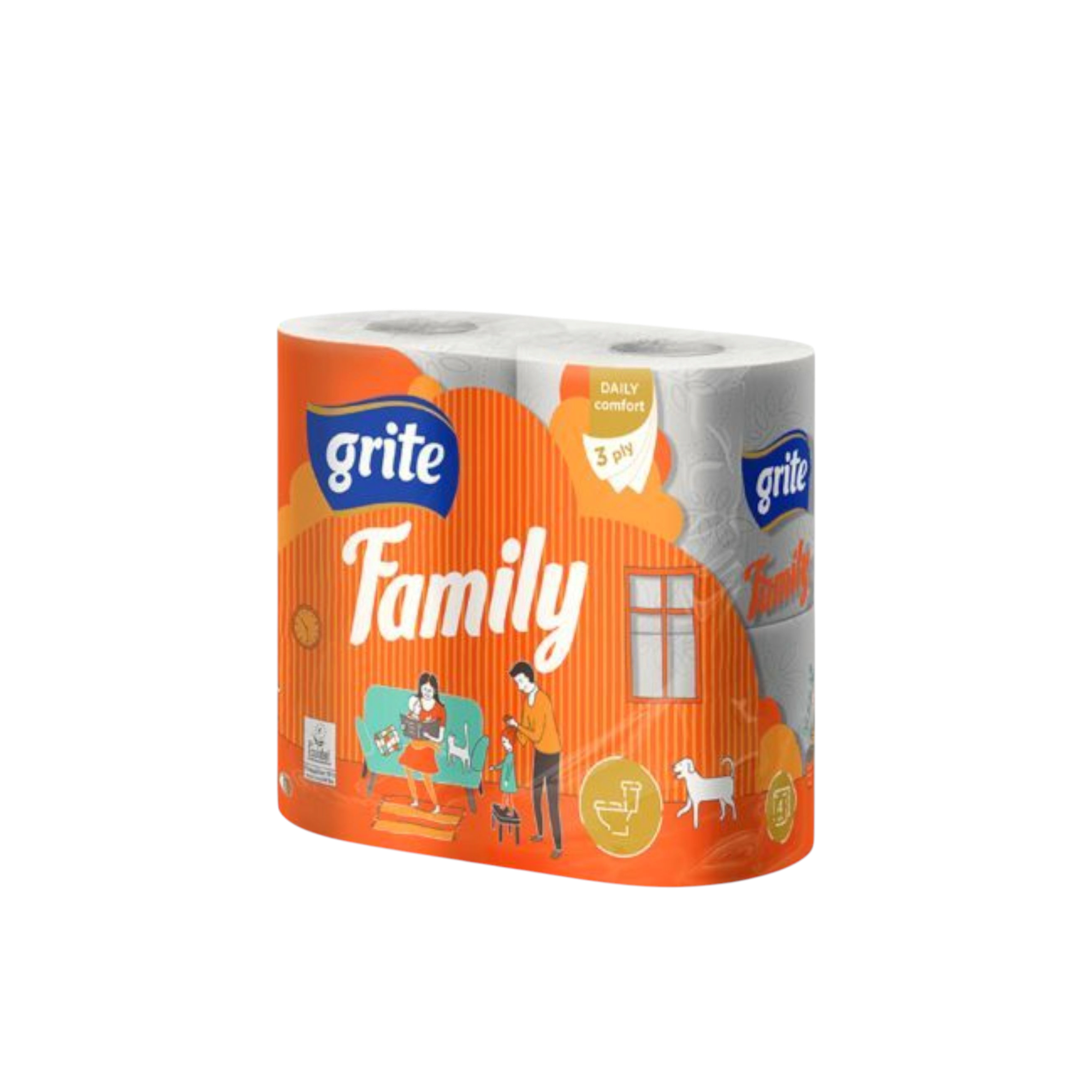 GRITE Family tualetinis popierius 4 rit.