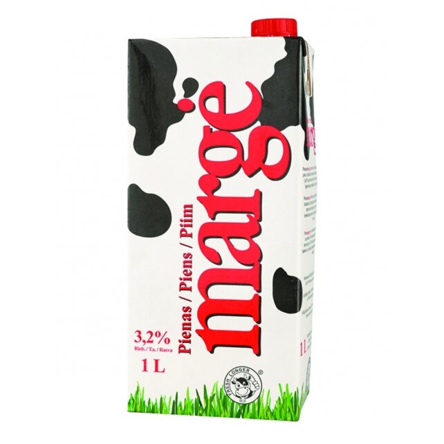Pienas Margė 3,2%, 1l
