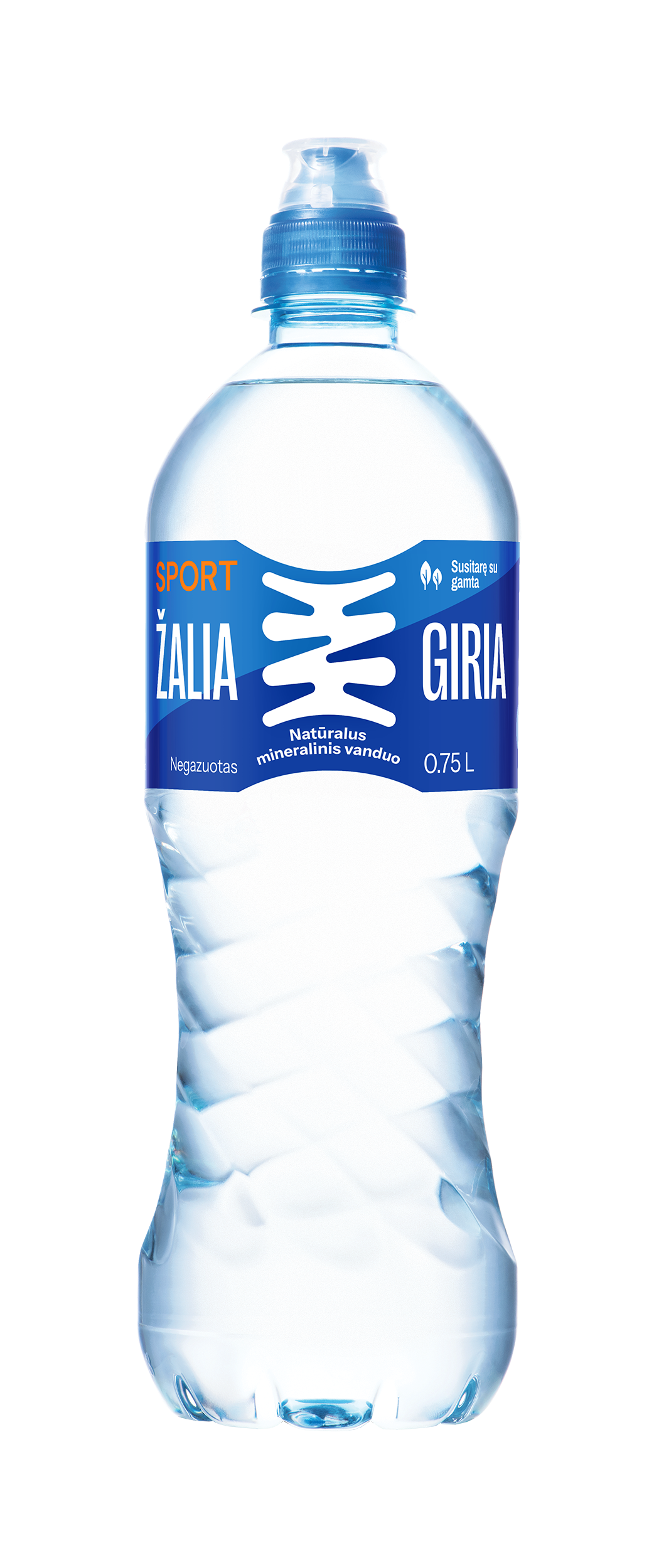 Natūralus mineralinis vanduo ŽALIA GIRIA Sport, 0,75 L