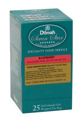 DILMAH juodoji Ceilono arbata Raspberry, 25 pakeliai 