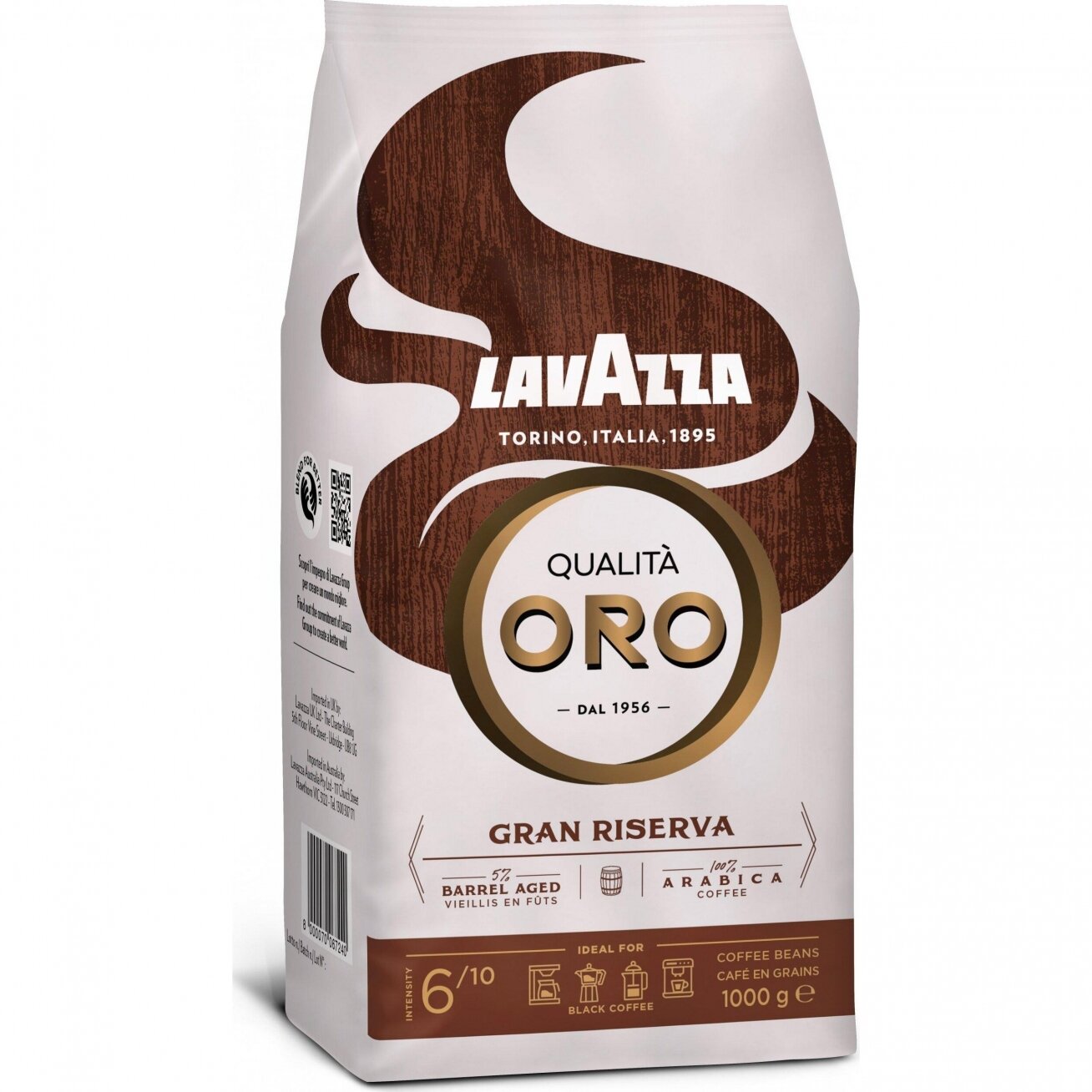 Lavazza Qualita Oro Gran Riserva kavos pupelės 1kg