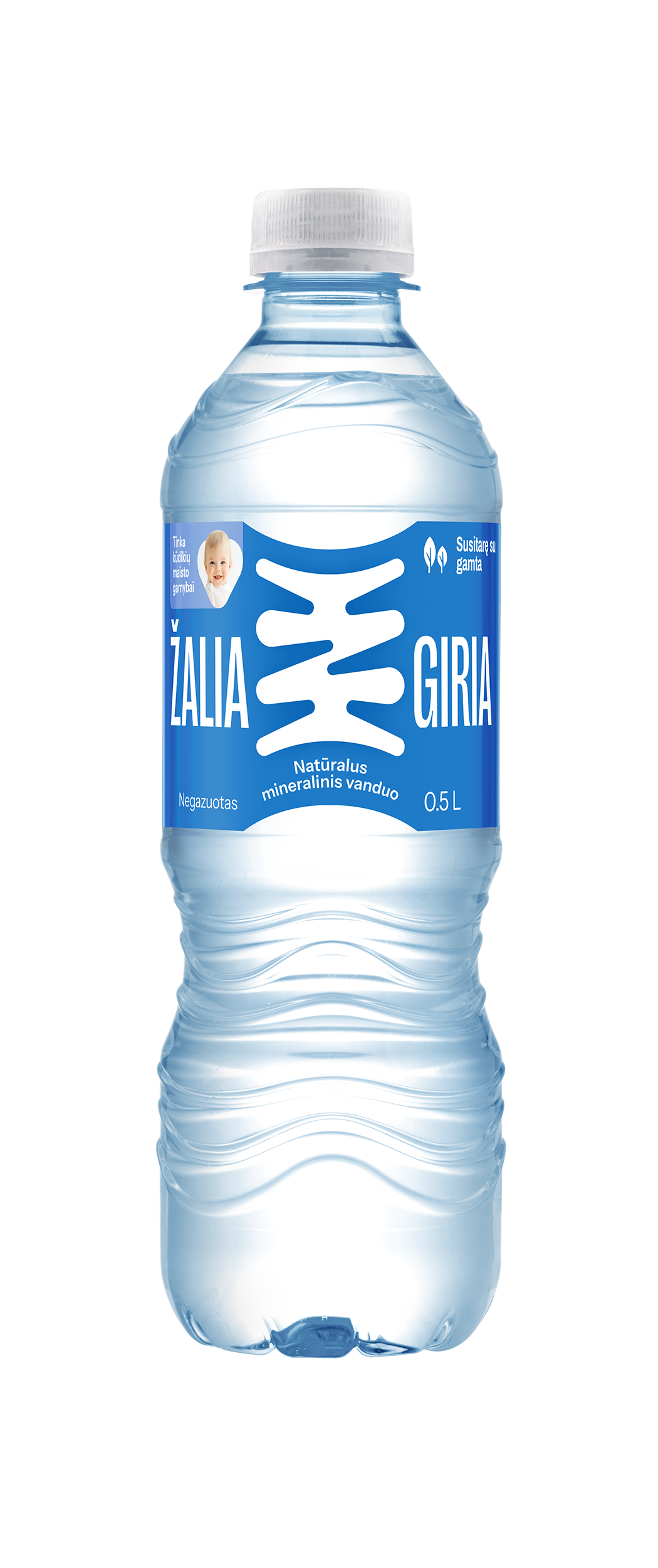 Natūralus mineralinis vanduo ŽALIA GIRIA, negazuotas, 0,5 L